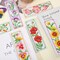 6-Set Flower Cross Stitch Bookmark Kit – Beginner-Friendly DIY Stamped Embroidery Kit with Felt Backing, Thread & Instructions for Adults